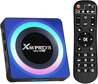 X88 PRO 13 Android 13.0 RK3528 8K (4GB+32GB) with BT 5.0 2.4G/5GWifi 100M Quad -core Smart Android TV Box (Colourful)