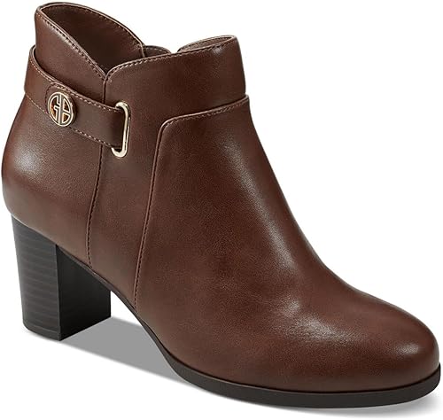 Giani Bernini Womens Artemyss Microsuede Ankle Boots Brown 9.5 Medium (B,M)