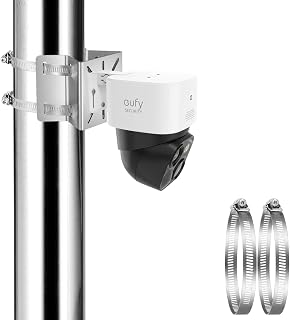 Kamera Halterung für eufy Security SoloCam S340, Verstellbare Masthalterung Montagehalterung Wandhalterung für S340, Außen Masthalterung für eufy Security SoloCam S340/E30, Halterung Ohne Bohren