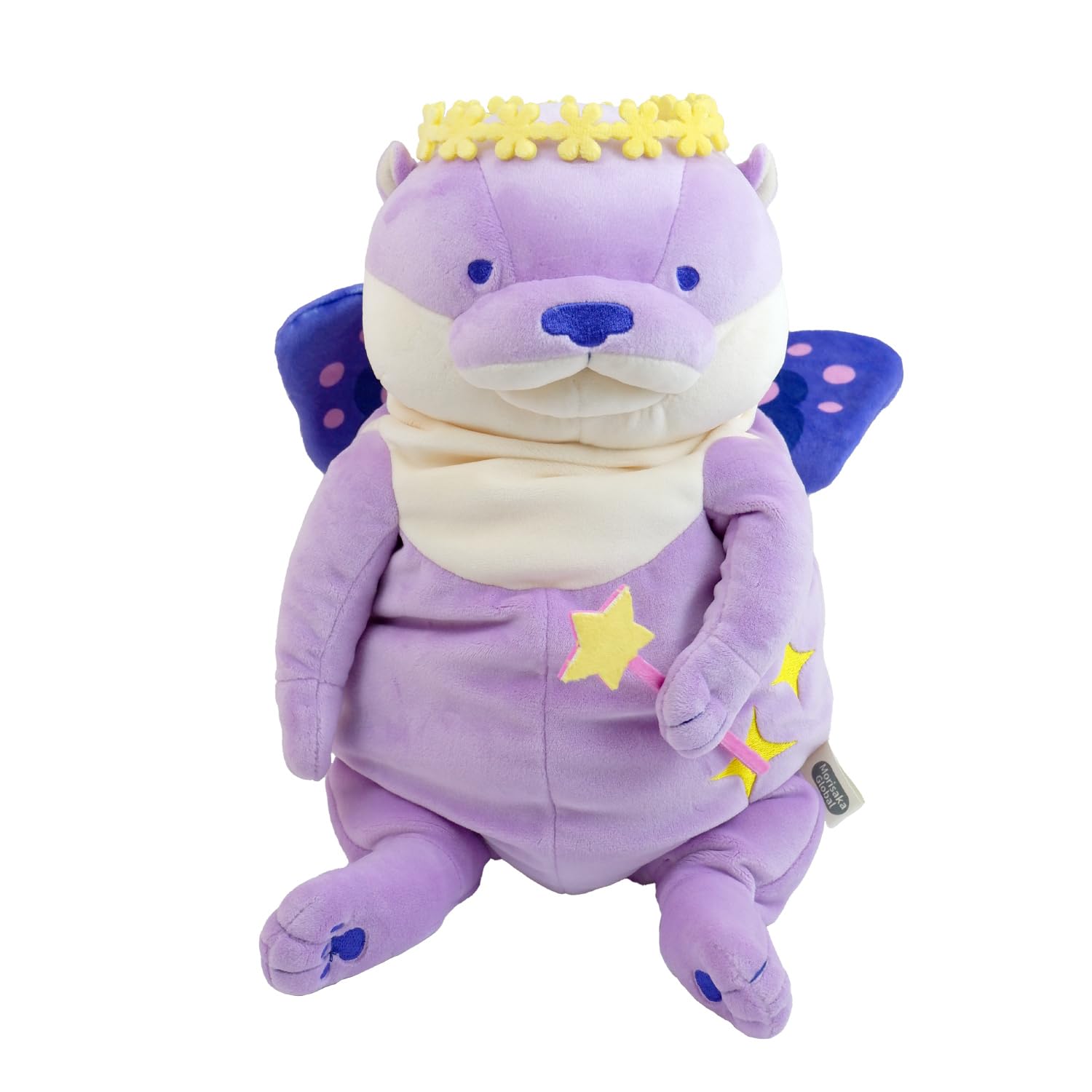 Shinada Global Mochi Otter Fairy Purple Large 11.8in Plush Wings Wand