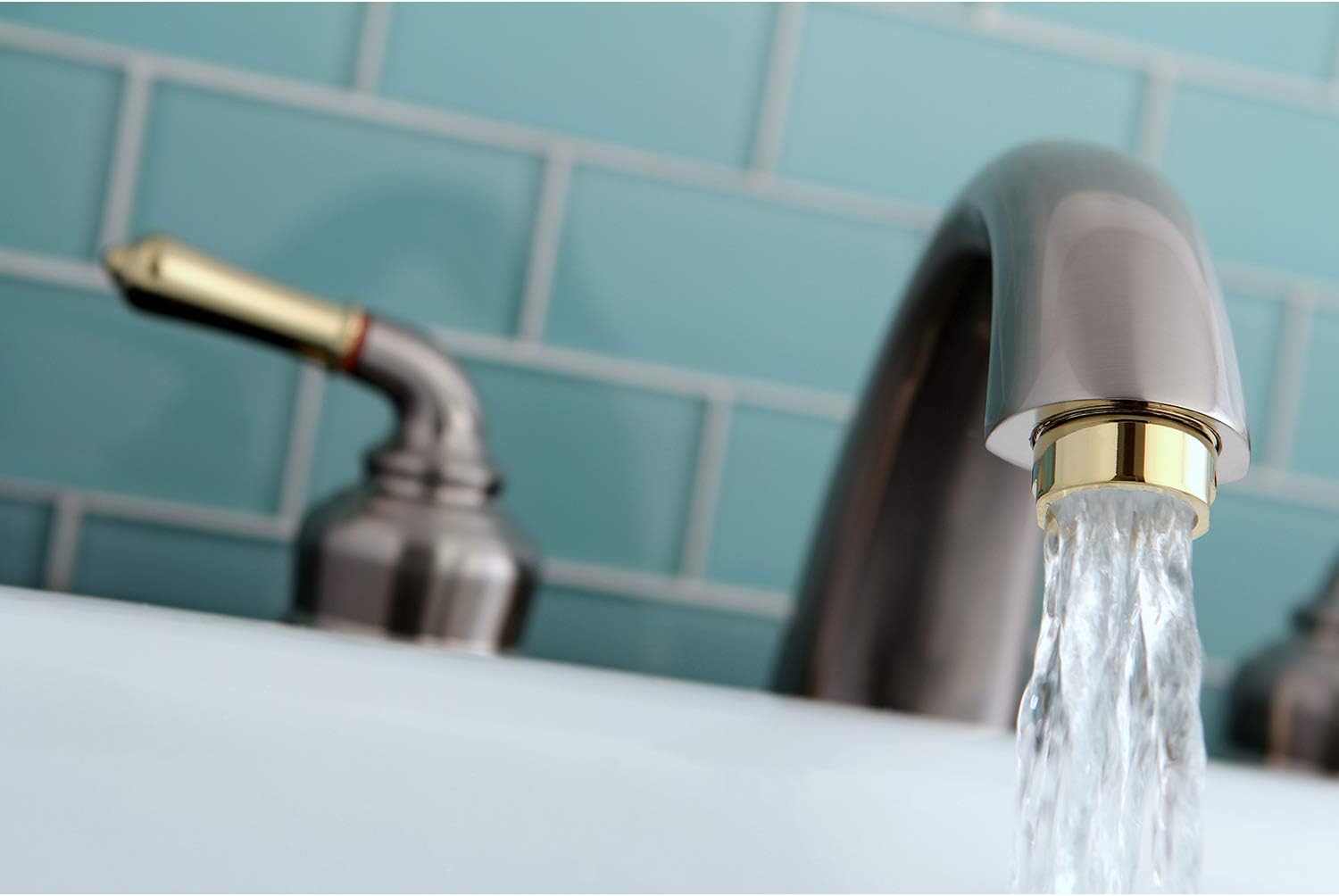 Black Friday - 50% OFF Kingston Brass KC369 Magellan Roman Tub Faucet, 8-Inch Adjustable Center, Brushed Nickel/Polished Brass 🔥 Cashback up to 70% Kingston Brass KC369 Magellan Roman Tub Faucet, 8-Inch Adjustable Center, Brushed Nickel/Polished Brass