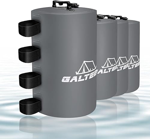 Miniatura 16 de Bolsa de Peso de Agua para Toldo, Juego de Pesas de Agua para Tienda de 88 LBS, Juego de 4 Pesas para Patas para Toldo Pop-Up, Toldos, Tienda