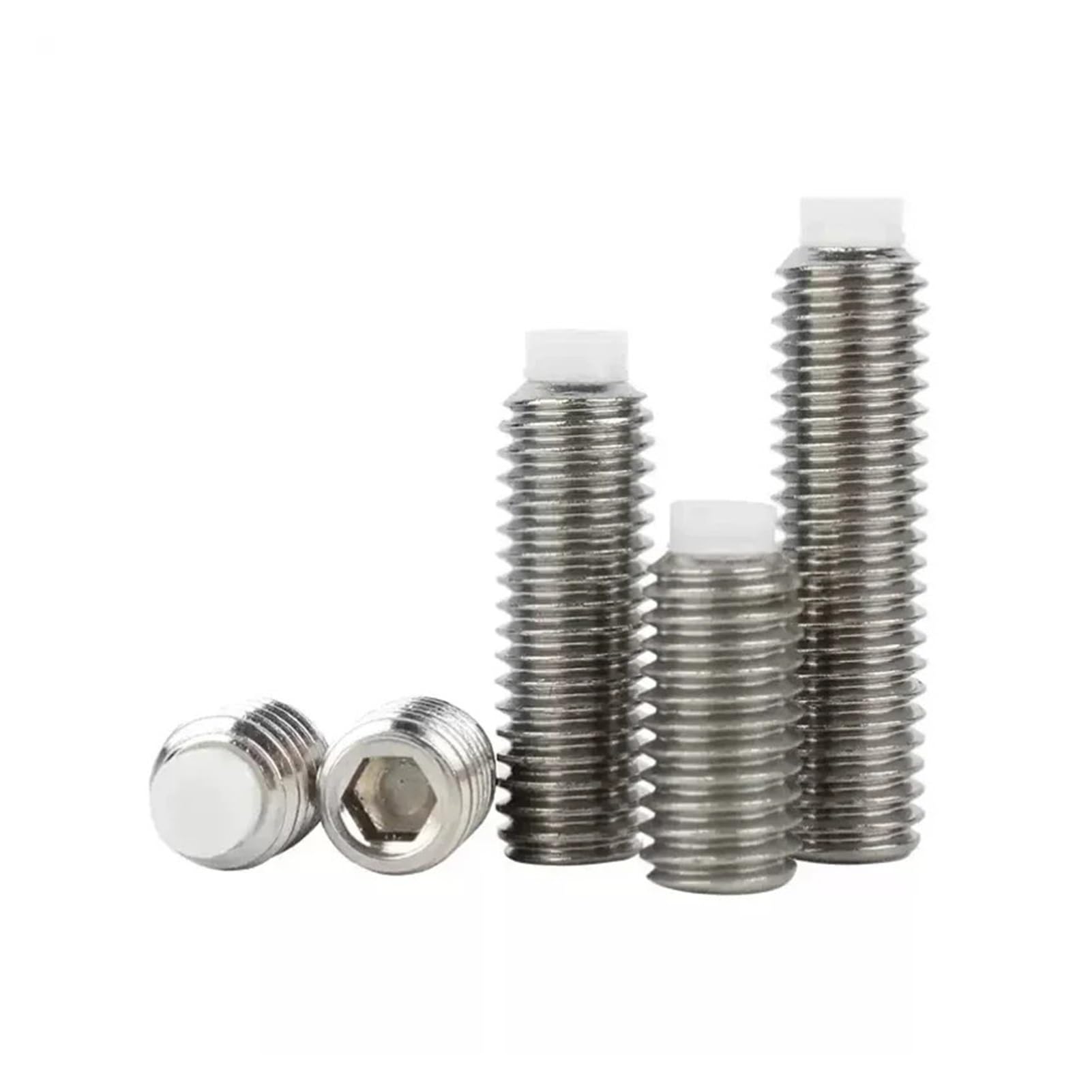M2 .5 M3 M4 M5 M6 M8 M10 M12 M16 304 In Acciaio Inox Esagono Incassato Plastica Nylon Cane Convesso End Point Punta Grub Bolt Set Vite(65mm,M10-5pcs)