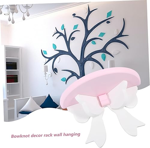 Miniatura 5 de VOSAREA Estante de pared para pajarita, estante de pared para libros, estantería de flores, estante de pared de madera, estante de pared de baño,