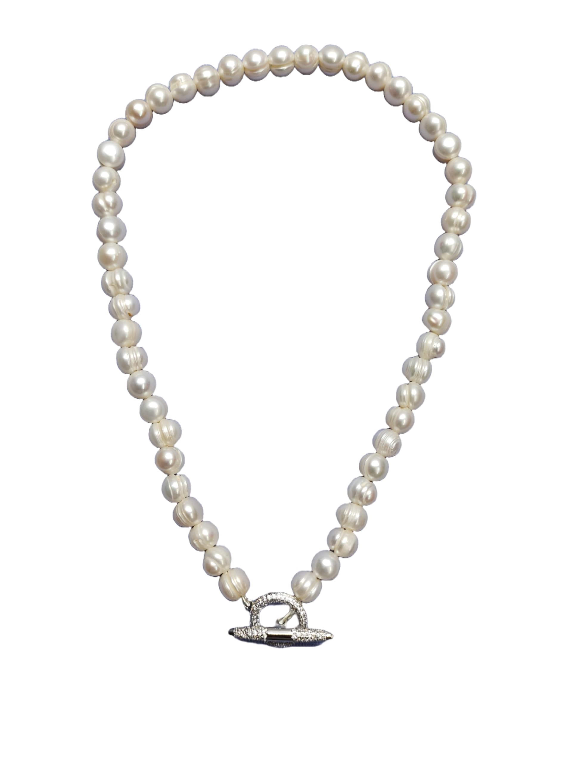 AAKIBEE Fresh Water Pearls Necklace For Women Western/Ethenic Wear Real Pearl Unique Silver Lock Design Choker Pendant Necklace (B0C576J8X9) Amazon Price History, Amazon Price Tracker