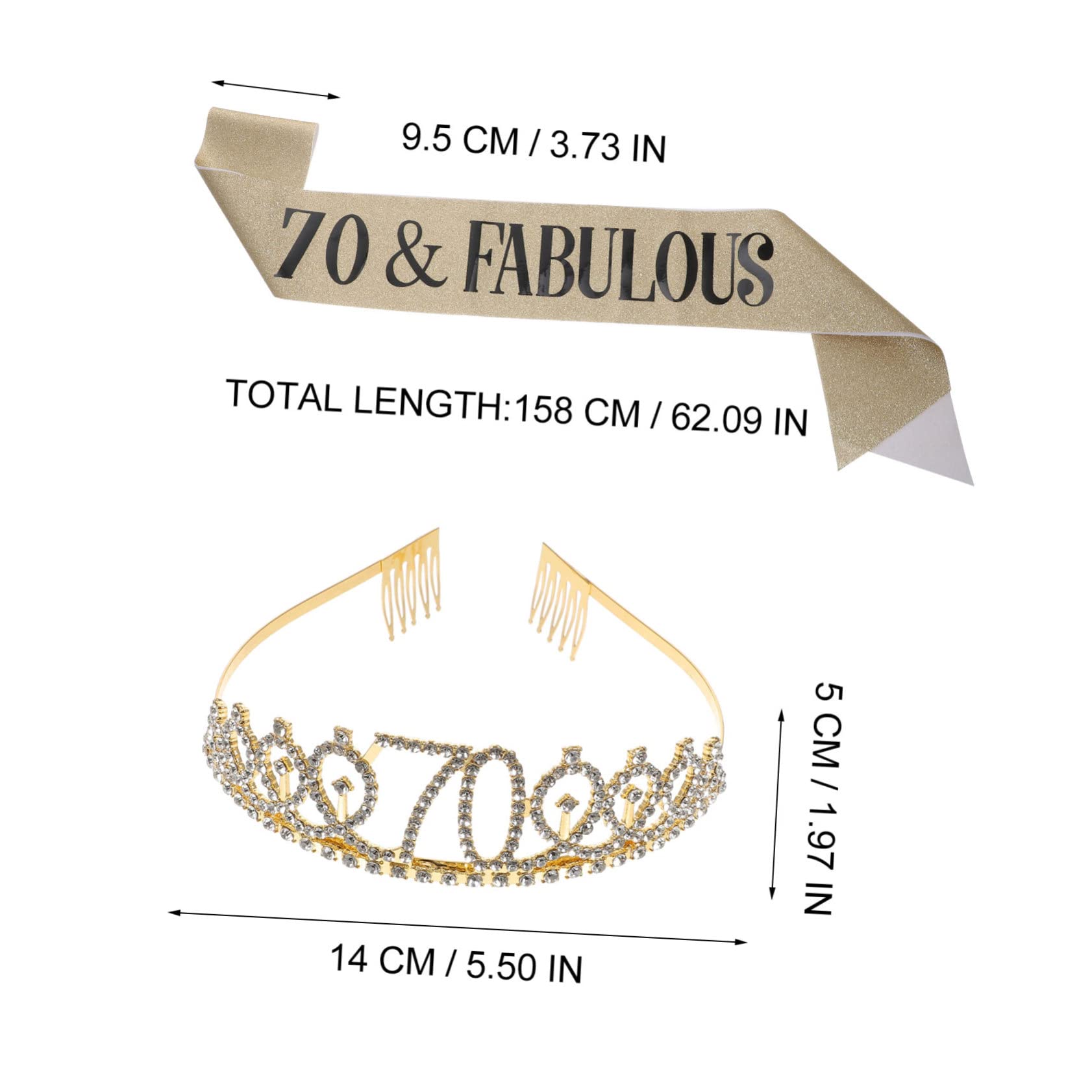Abaodam 4sets Compleanno e Sash Decorativo Con Strass Per Donne Accessori Festivi Per Compleanno Feste e Fotografie