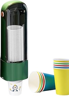 Portavasos de pared - Dispensador de enfriador de agua, titular de botella de casa | Dispensador de taza con capucha para restaurantes y suministros navideños, 11.61x3.74x3.74 Pulgadas