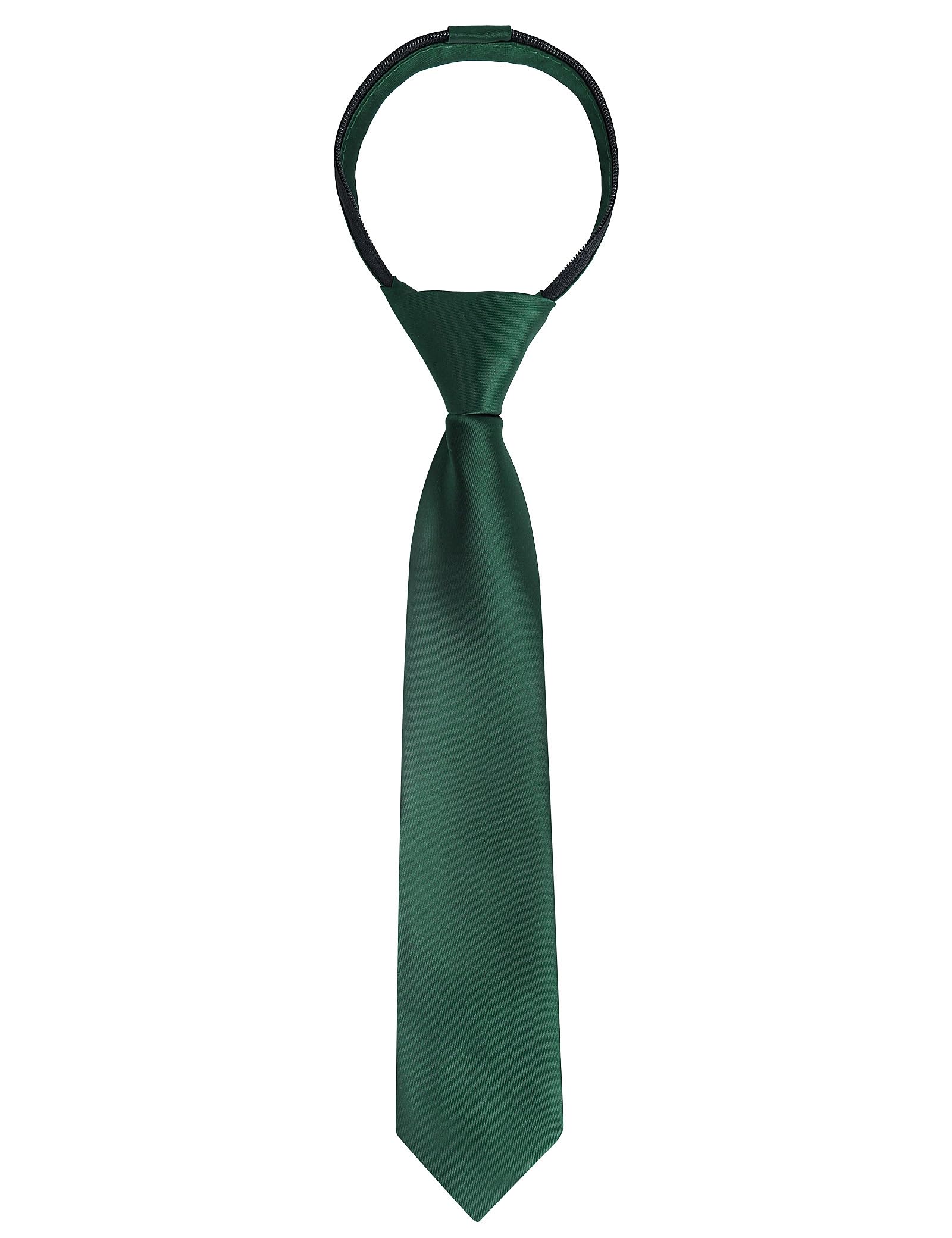 Alizeal Boys Solid Color Pre-tied 2.4'' Zipper Skinny Neckties for Kids