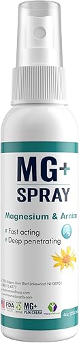 Mars Wellness MG+ - Spray de magnesio (4 onzas) – Magnesio y árnica – Spray corporal extra fuerte – para dolores corporales, dolores de cabeza, disponible en Yaxa Costa Rica