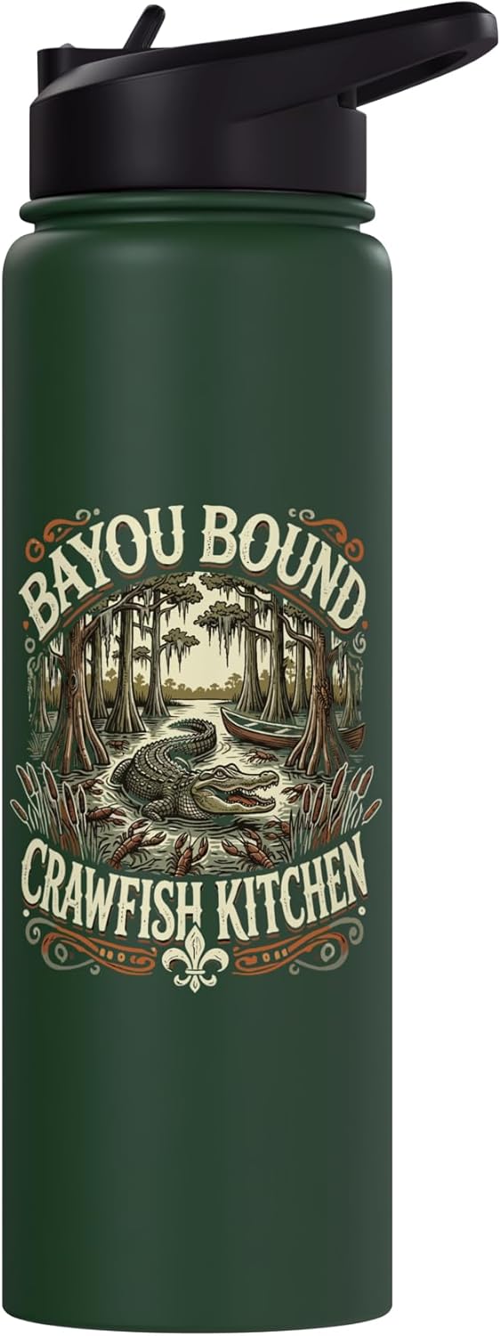Bayou Bound Crawfish Kitchen Stainless Steel Insulated Water Bottle
