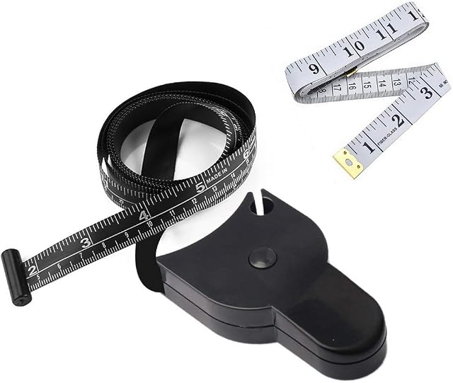 nuoshen Body Tape Measure, 60 inch Body Retract Measuring Tape Include Lock Pin and Push Button for Body Cloth Measurement