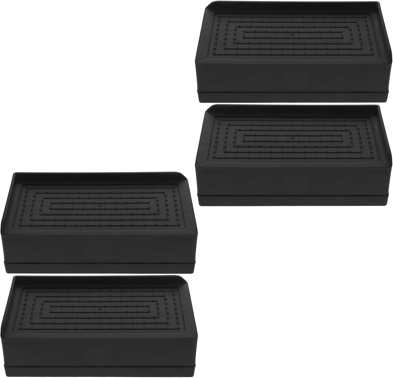 jojofuny 4pcs Heavy Duty Furniture Risers for Bed Couch Desk and Table Adjustable Blocks for Space Optimization and Robust Support Design