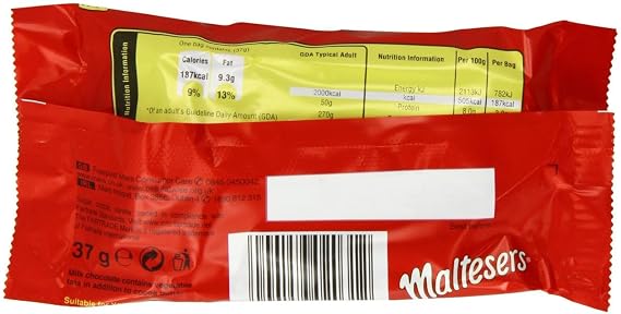 Maltesers Standard Bag, 37 g - Pack of 40