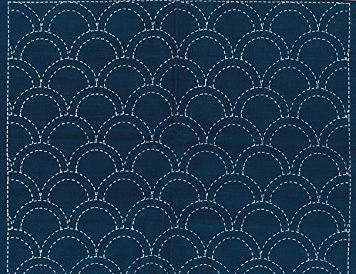 Sashiko fabric indigo 3 wave