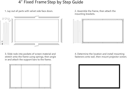 Vista 19 de Productos Silver Ticket - Estructura fija para cine en casa de 4K / 8K Ultra HD, HDTV, HDR y pantalla de proyección de películas 3D activa, serie