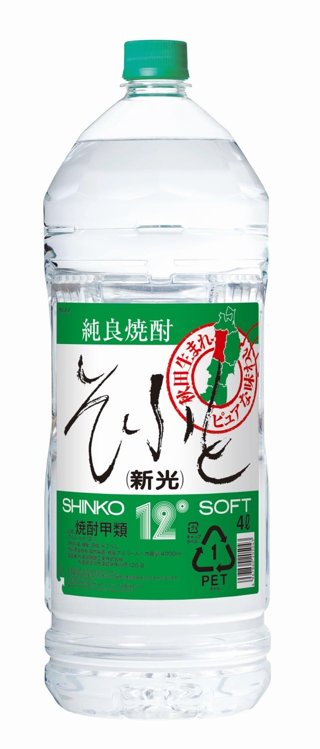 秋田県醗酵工業 12度そふと新光 [ 焼酎 甲類焼酎 12度 日本 秋田県 4000mlペット ]