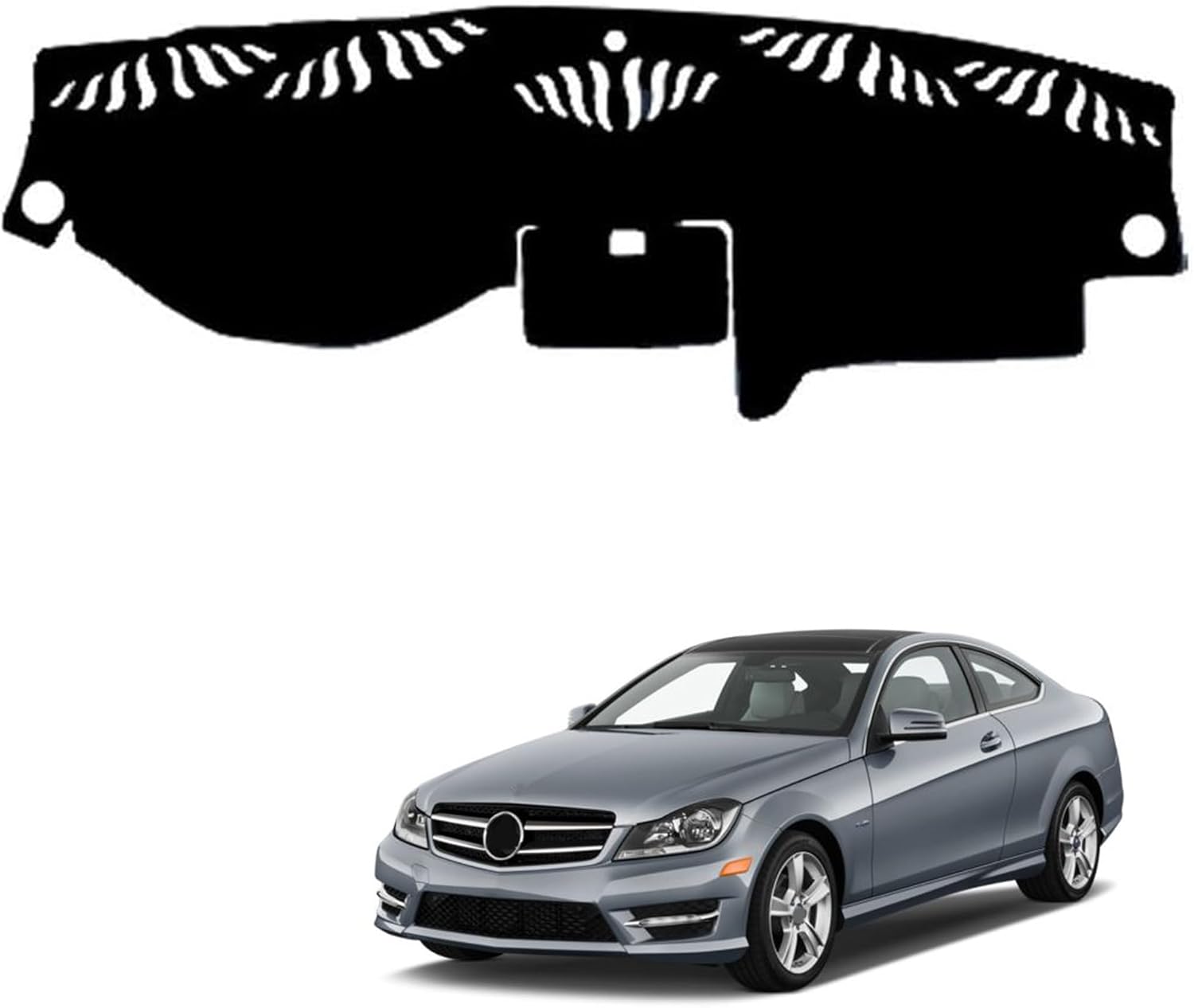 Dash Cover for Mercedes Benz C-Class W204 2008-2014 C-Klasse C180 C200 C220 C250 C300 Dashboard Cover Mat, Sunshade Non-Slip Center Console Sunshield Protector Mat Pad