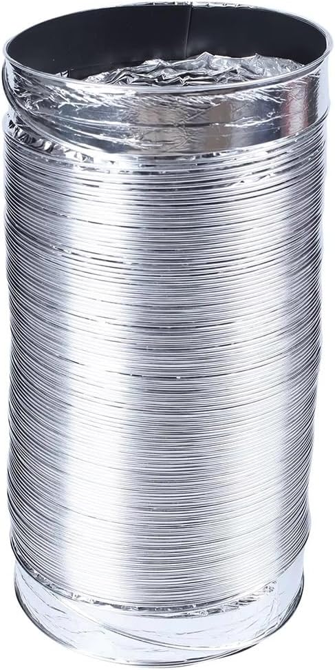 1pc Double-Walled Aluminum Foil Ventilation Pipe - 160mmD, 1.5-6m Retractable Smoke Exhaust Hose for Kitchen & Bathroom(1.5 mx160mm)