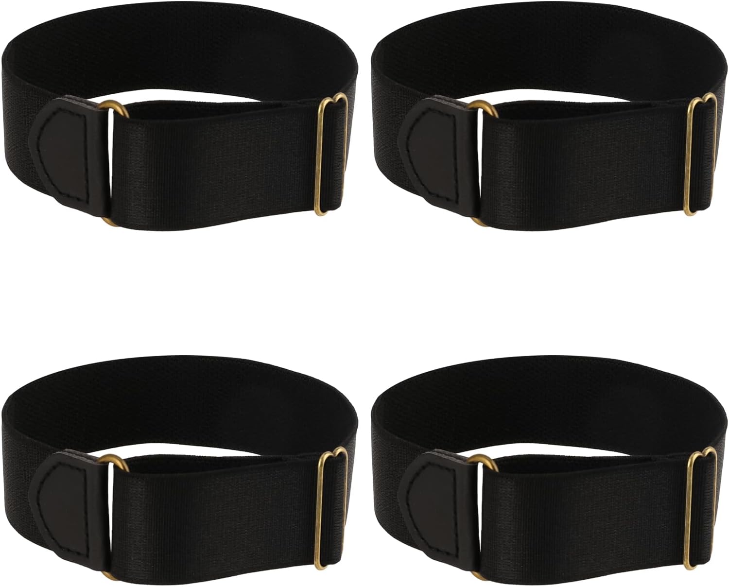 salbsever Elastic Black Arm Band Sleeve Garters Stretchy Adjustable Anti-Slip Shirt Long Sleeve Holders Armband for Men