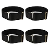 salbsever Elastic Black Arm Band Sleeve Garters Stretchy Adjustable Anti-Slip Shirt Long Sleeve Holders Armband for Men