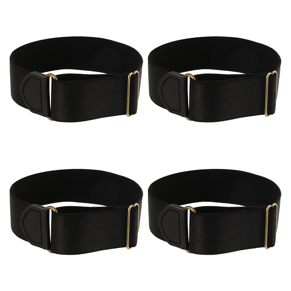 6 Pieces Shirt Sleeve Holders Stretchy Metal Armbands Anti-Slip