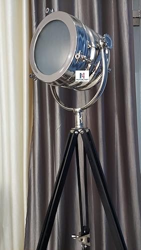 Miniatura 4 de NauticalMart Lámpara de pie con reflector de punto náutico enorme estilo industrial vintage