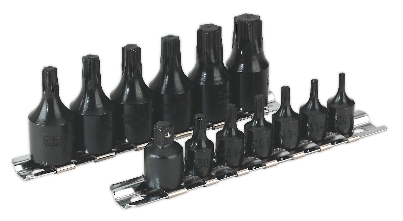 B&Q -  Impact Trx-Star Socket Bit Set 13Pc 1/4" & 3/8" Square Drive Ak5584
