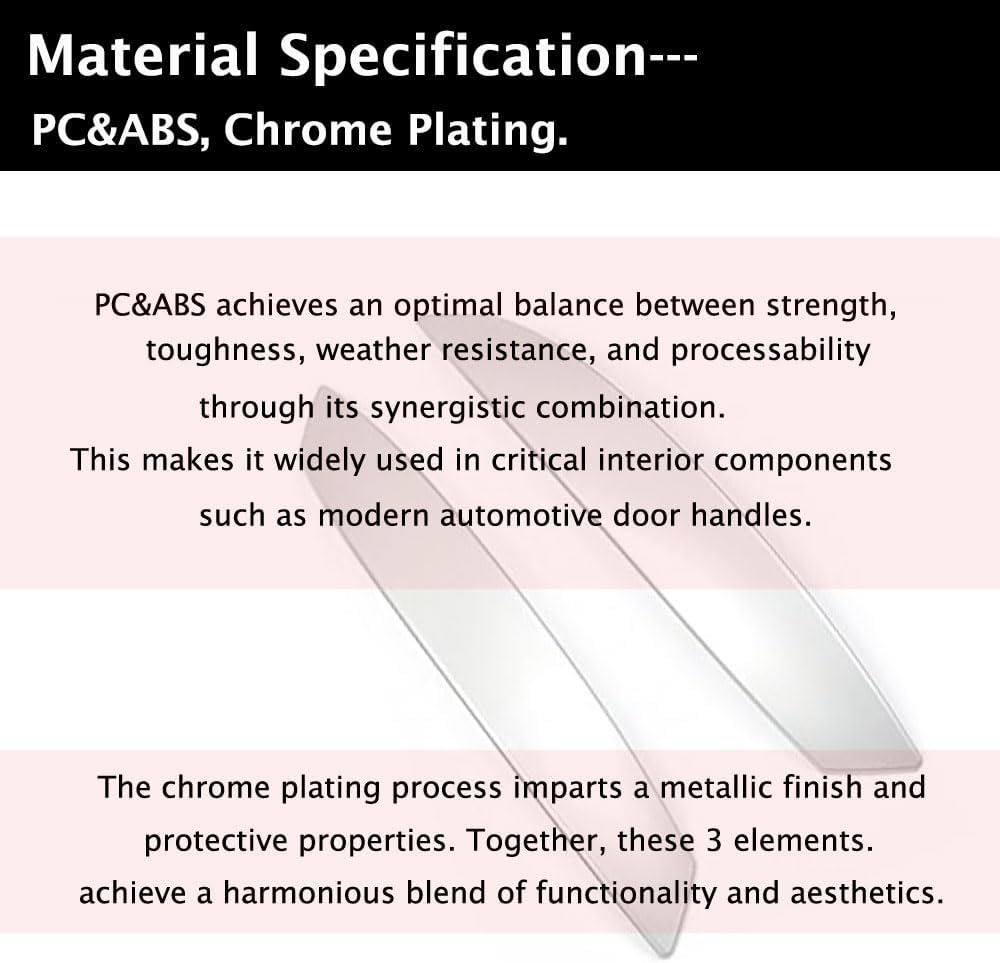 2PCS Interior Door Pull Handle Covers, Left Right Door Pull Handle Trim Replacement Set Compatible with BMW Z4 E85 E86 2002 2003 2004 2005 2006 2007 2008 (Matte Silver)