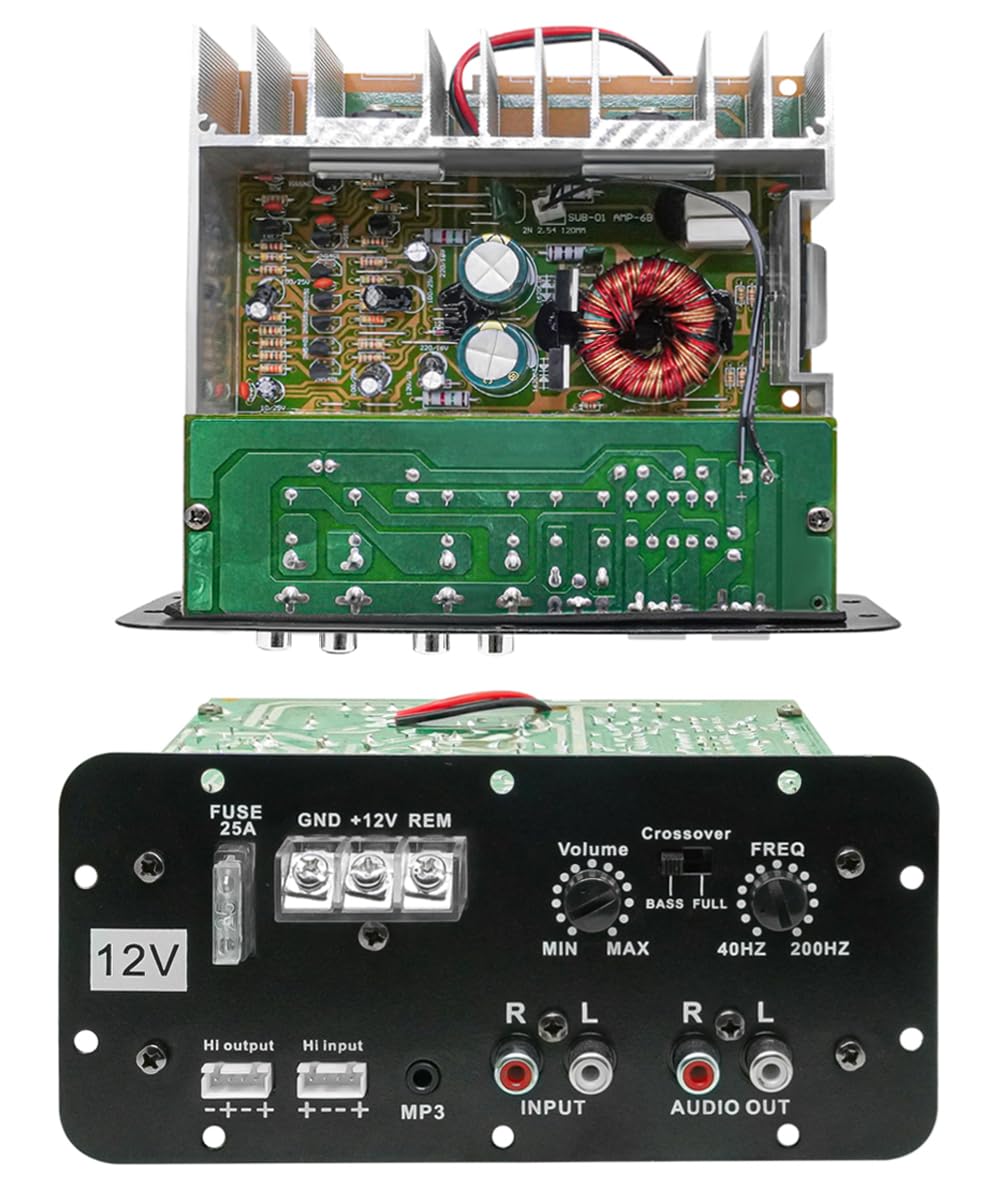 SPAIKO 12V Dual Channel 120W Car Multi Channel Amplifier Stereo Power Mono Amp Audio, Bass Sub Woofer Kit, Monoblock, Class AB, Mosfet Power Supply-image-5