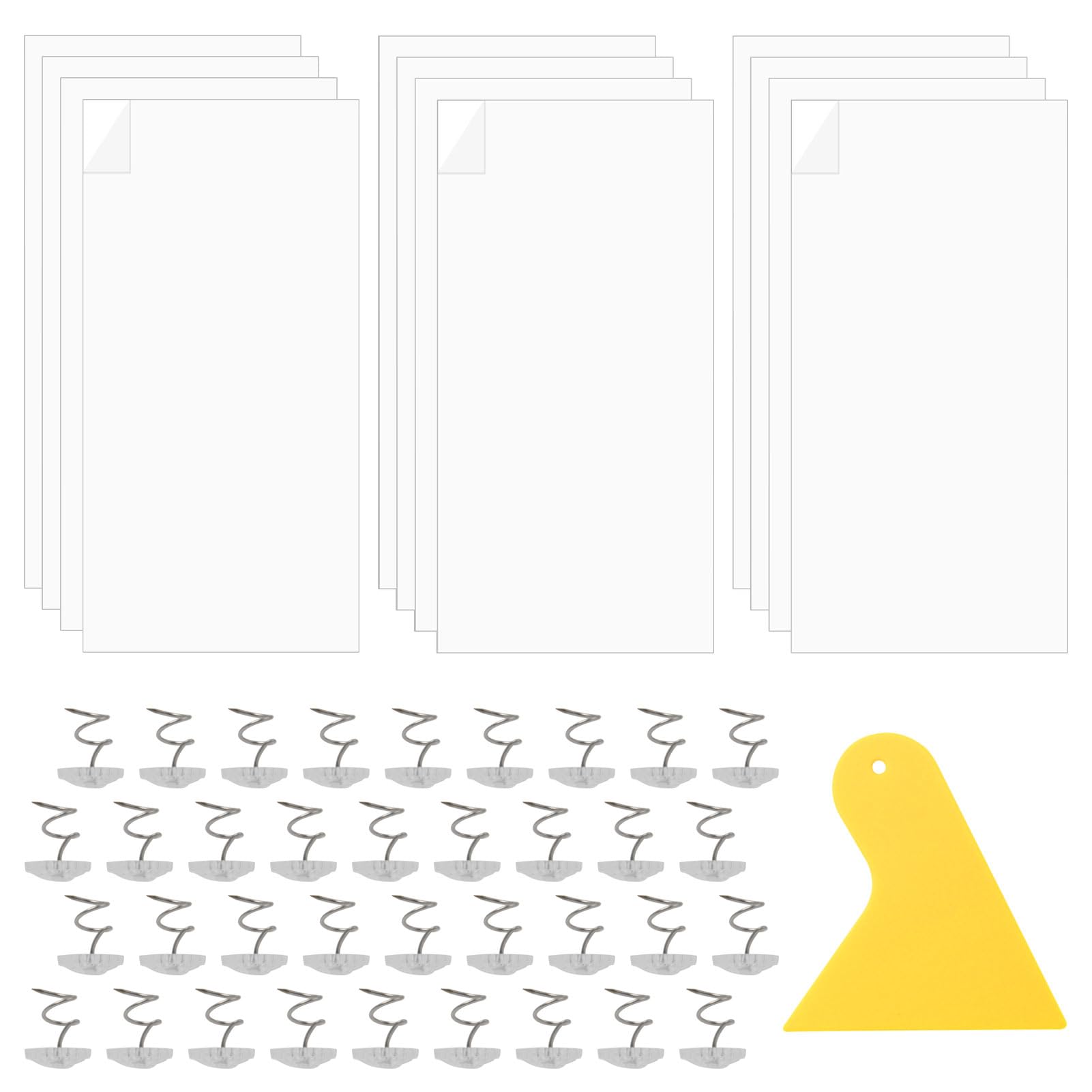 12 Piezas Protector de Muebles Adhesivo para Gatos con Tornillos Cinta Anti Arañazos para Gatos Protector De Muebles Gatos Funda Autoadhesiva Transparente Para Sofás,Colchones,Puertas,Paredes