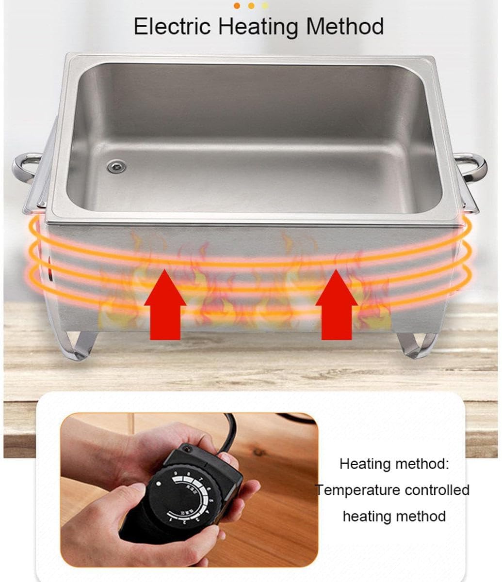 Lámpara De Calor Comercial De Acero Inoxidable para Alimentos - Calentador Eléctrico Ajustable para Cocinas, Restaurantes, Buffets Y Barbacoas - Conservación del Calor Entre 60 Y 80 °c