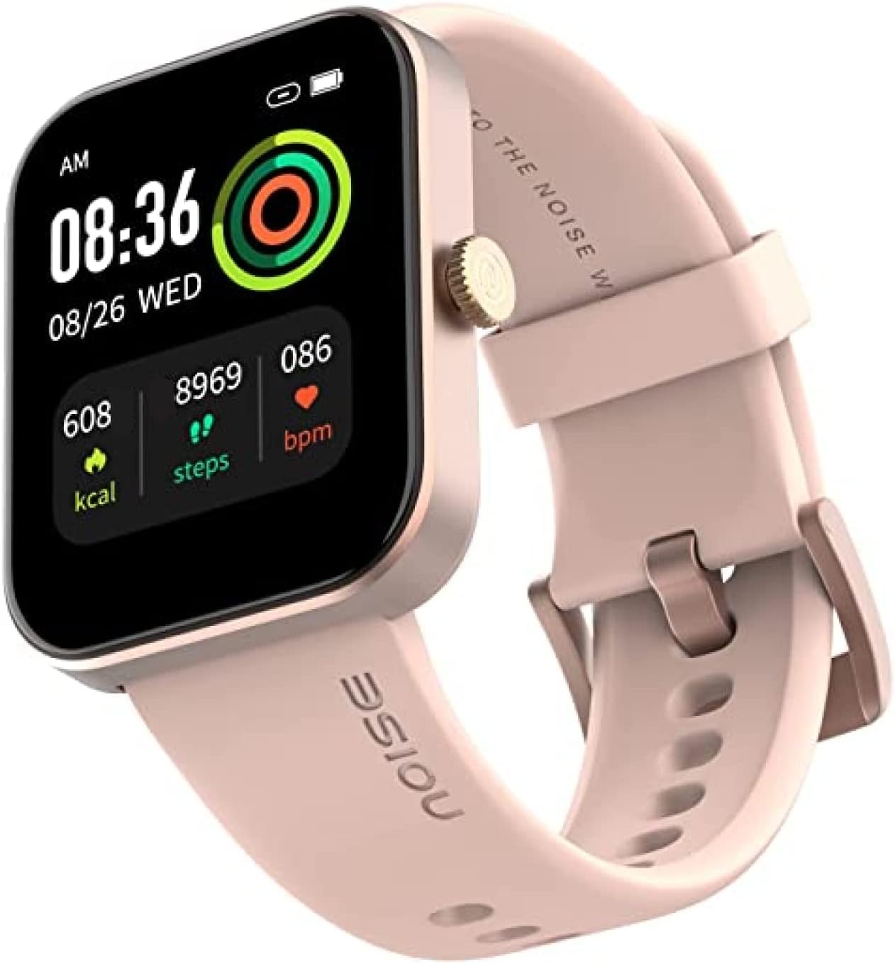 Noise ColorFit Pulse Grand Smart Watch with 1.69" HD Display, 60 Sports Modes, 150 Watch Faces, Spo2 Monitoring, Call Notification, Quick Replies to Text & Calls (Rose Pink)