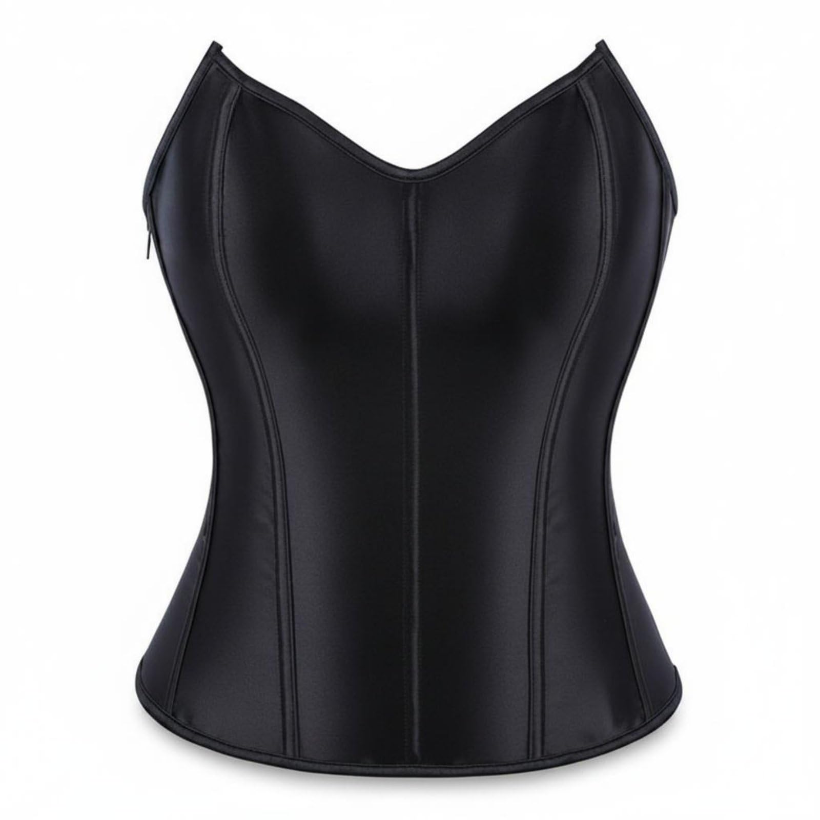 URJIX™ Body Shaping Satin Overbust Corset Adjustable Style L Polyester | Body Sculpting Adjustable Easy Wear Versatile Polyester Style L-image-29