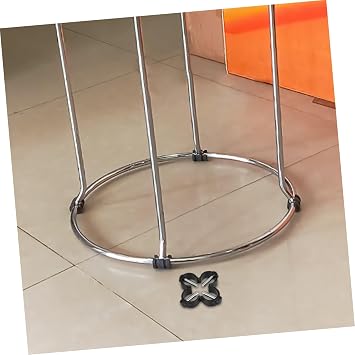 4-Pack C-Shape Clamp for Commode Chair Wheelchair Crutch Holder Walking Stick Clip Black 25mm Pin Length Universal for Toilet Stool Shower Chair