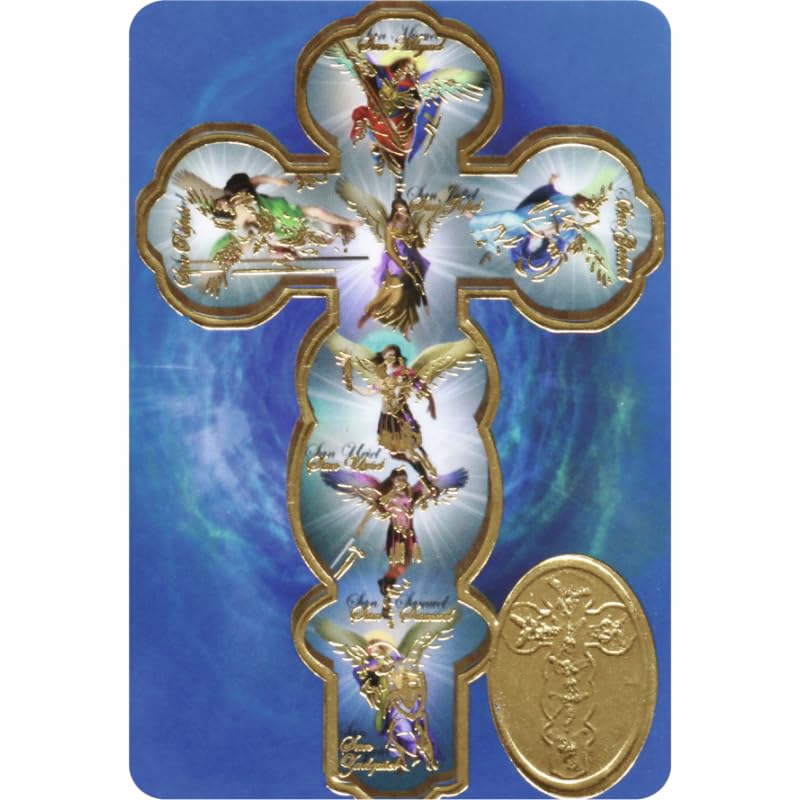 Generic Estampa 7 ARCANGELES con Medalla, Religion/Religious Card