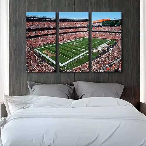 Miniatura 4 de TUMOVO Lienzo decorativo para pared de estadio deportivo de fútbol de Cleveland, imágenes de fútbol de Estados Unidos, pintura de pared para sala de