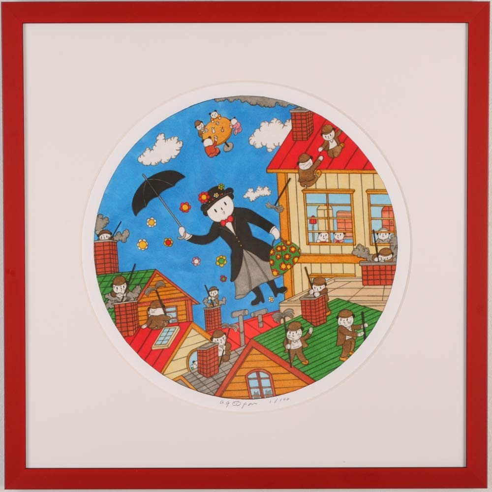 Amazon.co.jp: あごぱん 「メモリーズ・2・G」 現代アート 絵画 ポップ