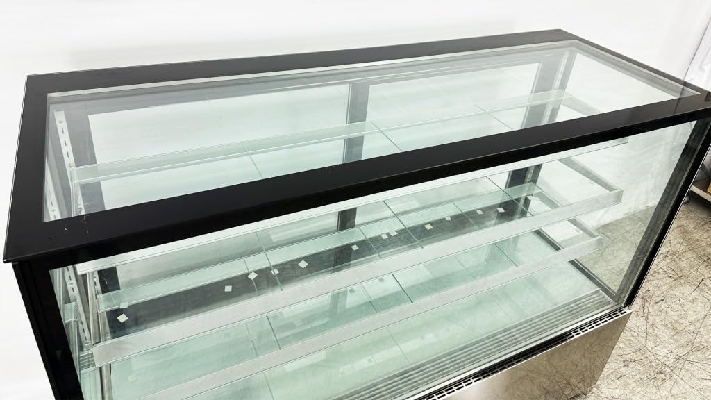 Refrigerated Bakery Display Cooler Case for Pastry Deli Upright 72" Wide Cooler Glass Display Curve Case Refrigerator-Commercial NSF UL ETL CW-571