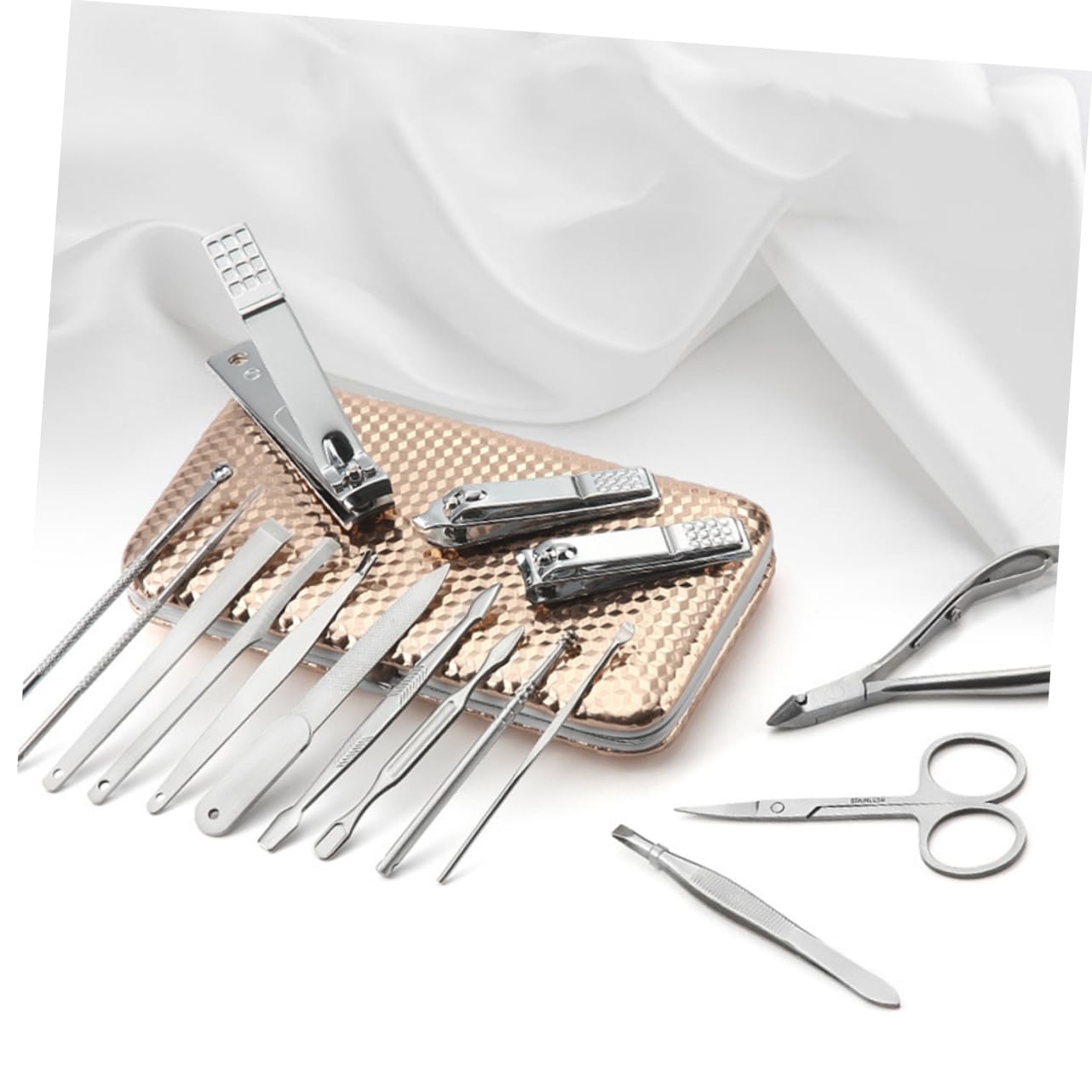 Gogogmee Toenail Tool Set 16pcs Nail Art Tools Cuticle Remover for Professional and Home Use