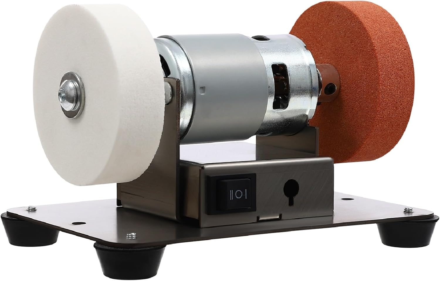 Mini Belt Sander, Knife Sharpener Electric Bench Grinder Sanding Machine, 3000-6000 RPM Belt Sander for Metal Working and Woodworking