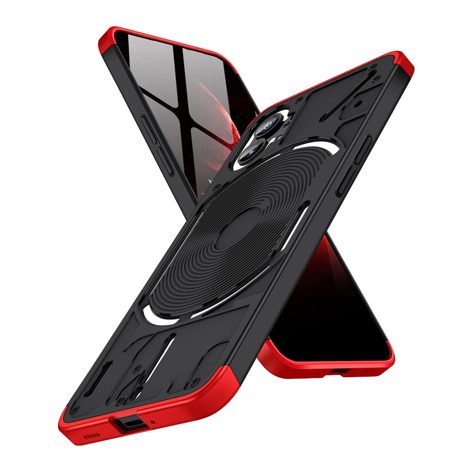Kapa Double Dip Full 360 Protection Back Case Cover for Nothing Phone 1 (Red, Black), Poly Carbonate (B0BLK1V71F) Amazon Price History, Amazon Price Tracker