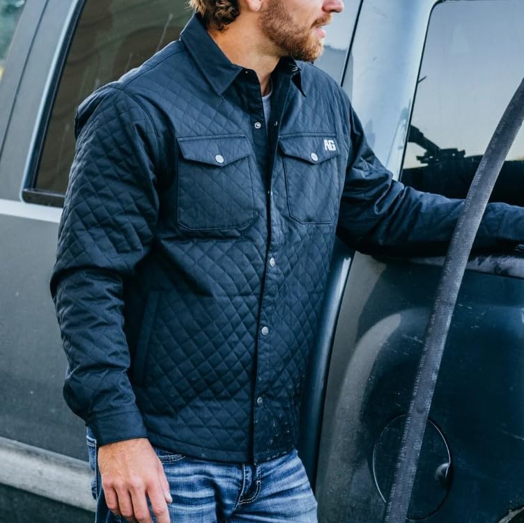 AG-GEAR Men's Silo Jacket, Wind Resistant Fabric, Performance Work Jacket, Snap Front, Quilted Exterior, Chest Snap Pockets - Image 3