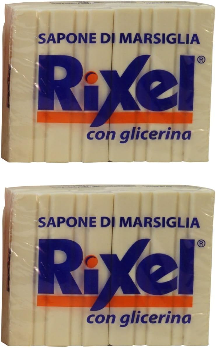 Marseille Soap for Laundry, with Glycerin Double Package, 4 X 250g/8.81oz [ Italian Import ]