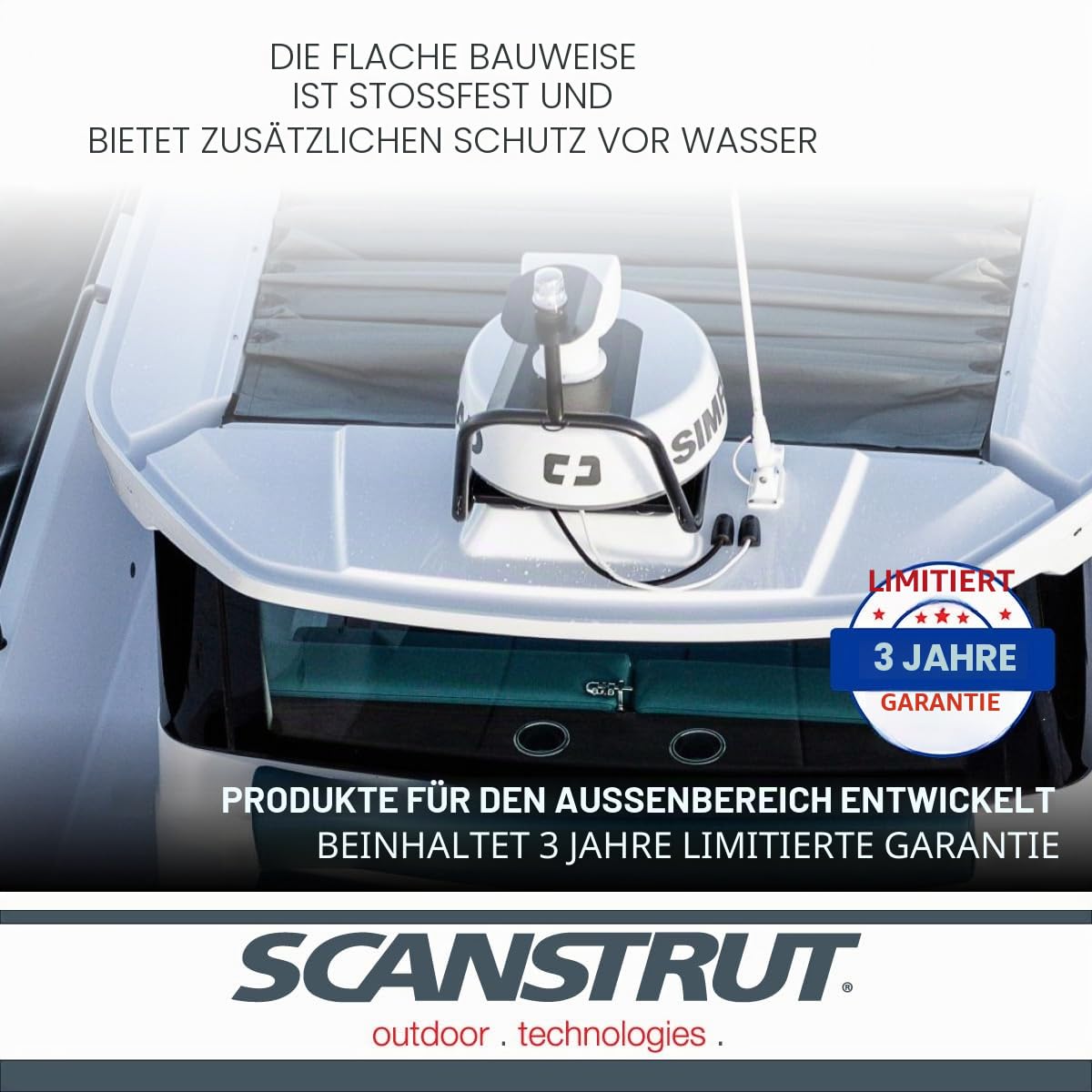 Scanstrut DS-H10-BLK Horizontal Kabeldichtung für Kabel von 6–10 mm, Schwarz