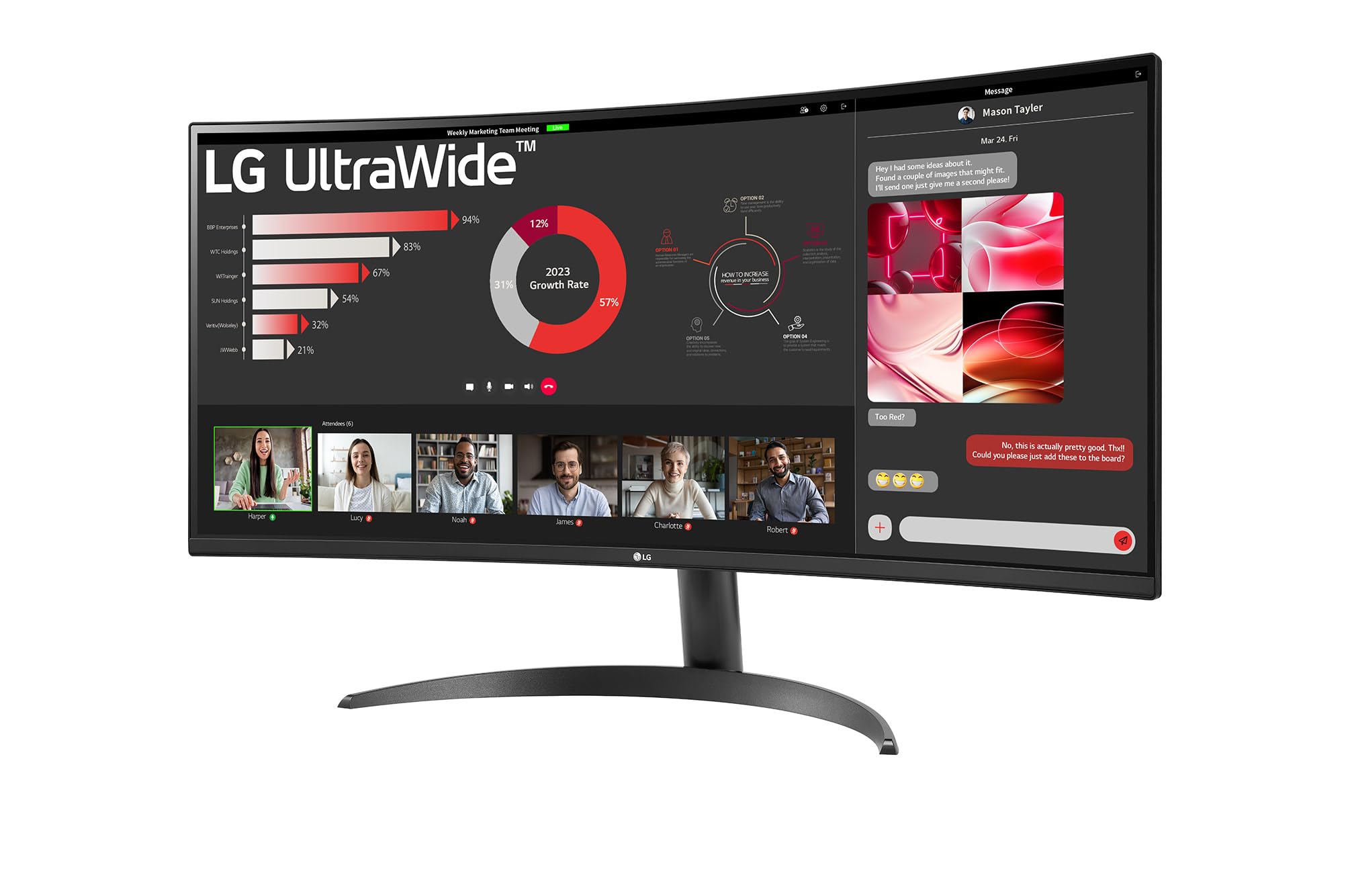 Lg Ultrawide 34wr50qK-B - Monitor Led - Curvo - 86,42 Cm (34")
