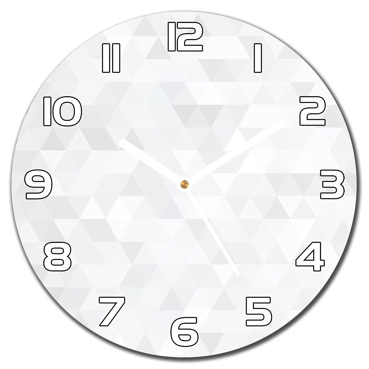 Horloge en verre 30 cm Géométrie de triangles légers de Coloray pour salon