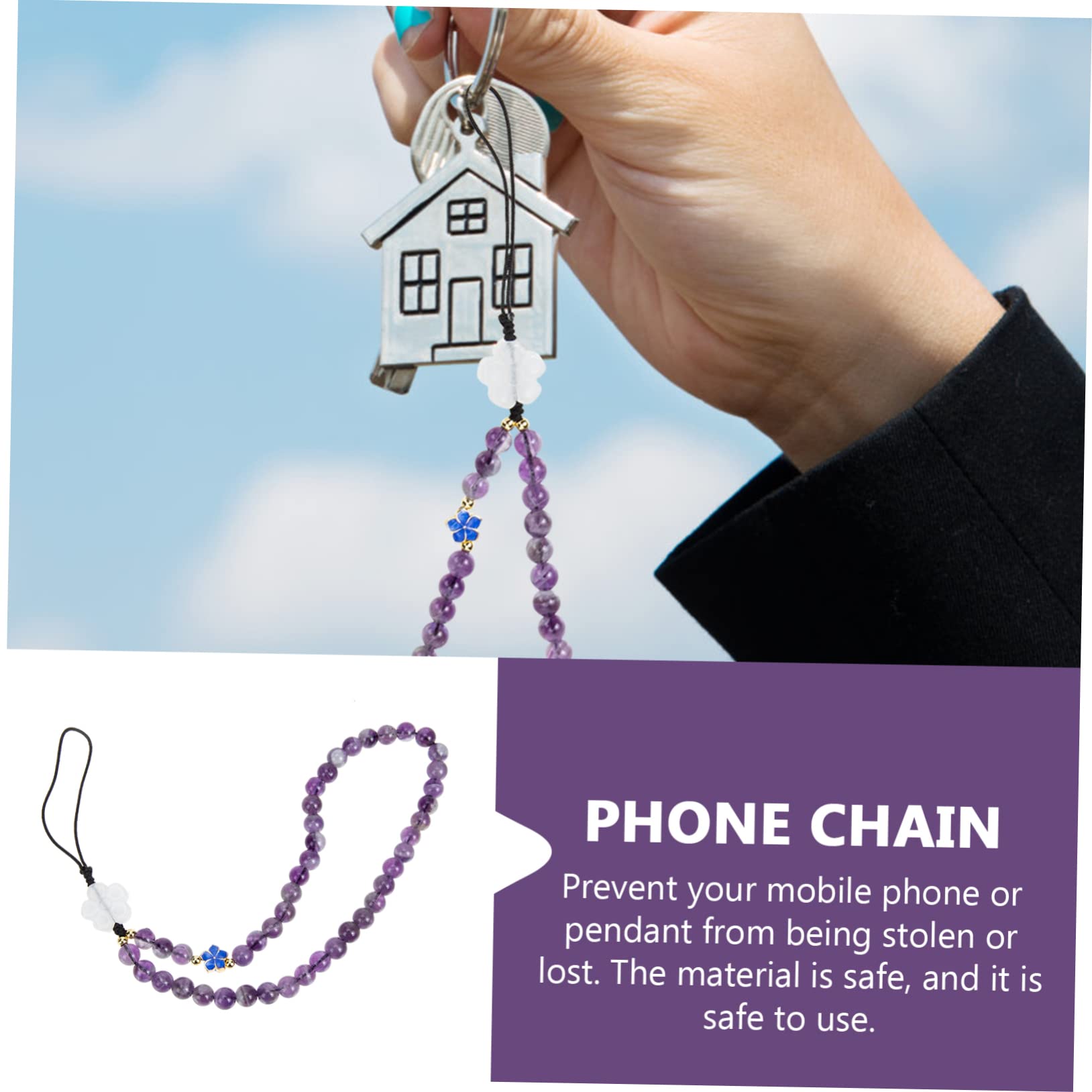 Gadpiparty Dije De Amatista Para Teléfono Móvil Dijes Lazo De Cuentas Dije Para Teléfono Cadena Retro Para Billetera Joyería De Hadas Correa Para Teléfono Accesorios Dorados Para