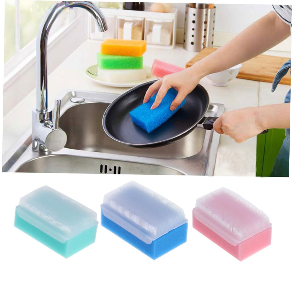 FRCOLOR 3 Set Di Spugna Per Doccia Per Bambini Spazzola Per Massaggio Spazzola Per Il Bagno Per Bambini Piccoli Portatile E Facile Da Usare 5 Set Di Colori 5 Pezzi * 3
