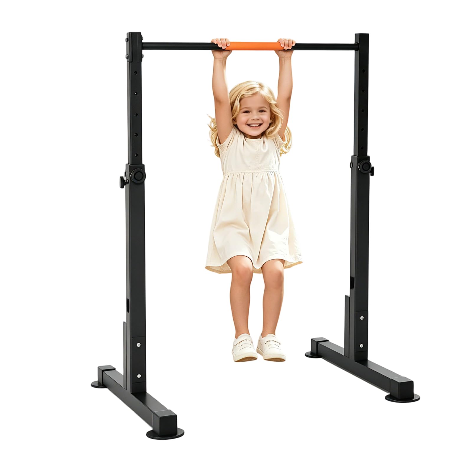 Safly Fun Gymnastics Bar for Kids 3-7 Years Old | Sturdy Steel Home Gym, Adjustable Height with Anti-Slip Base, Easy Assembly