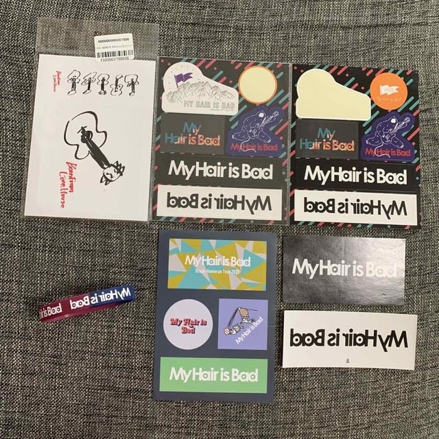 Amazon.co.jp: My Hair is Bad マイヘア ステッカー ラバーバンド 7点 